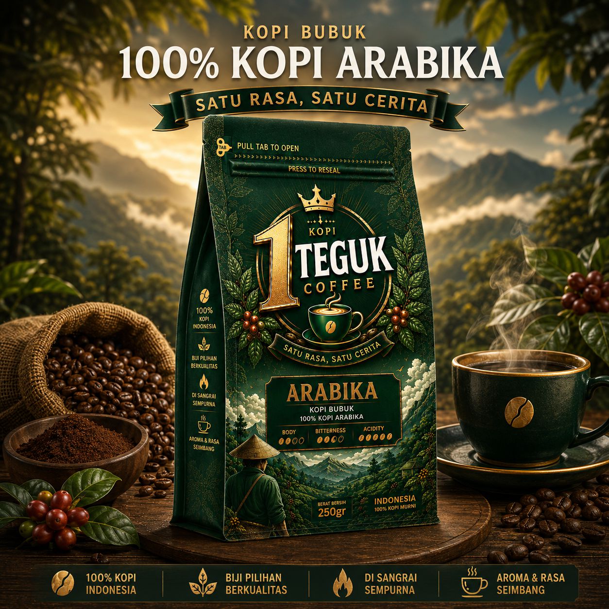 1 TEGUK COFFEE Arabika 500g