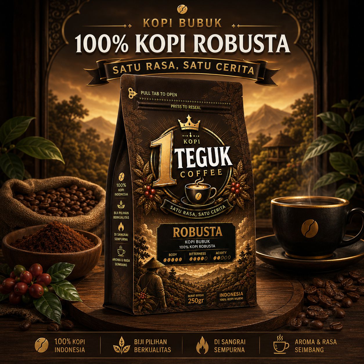 1 TEGUK COFFEE Robusta 500g